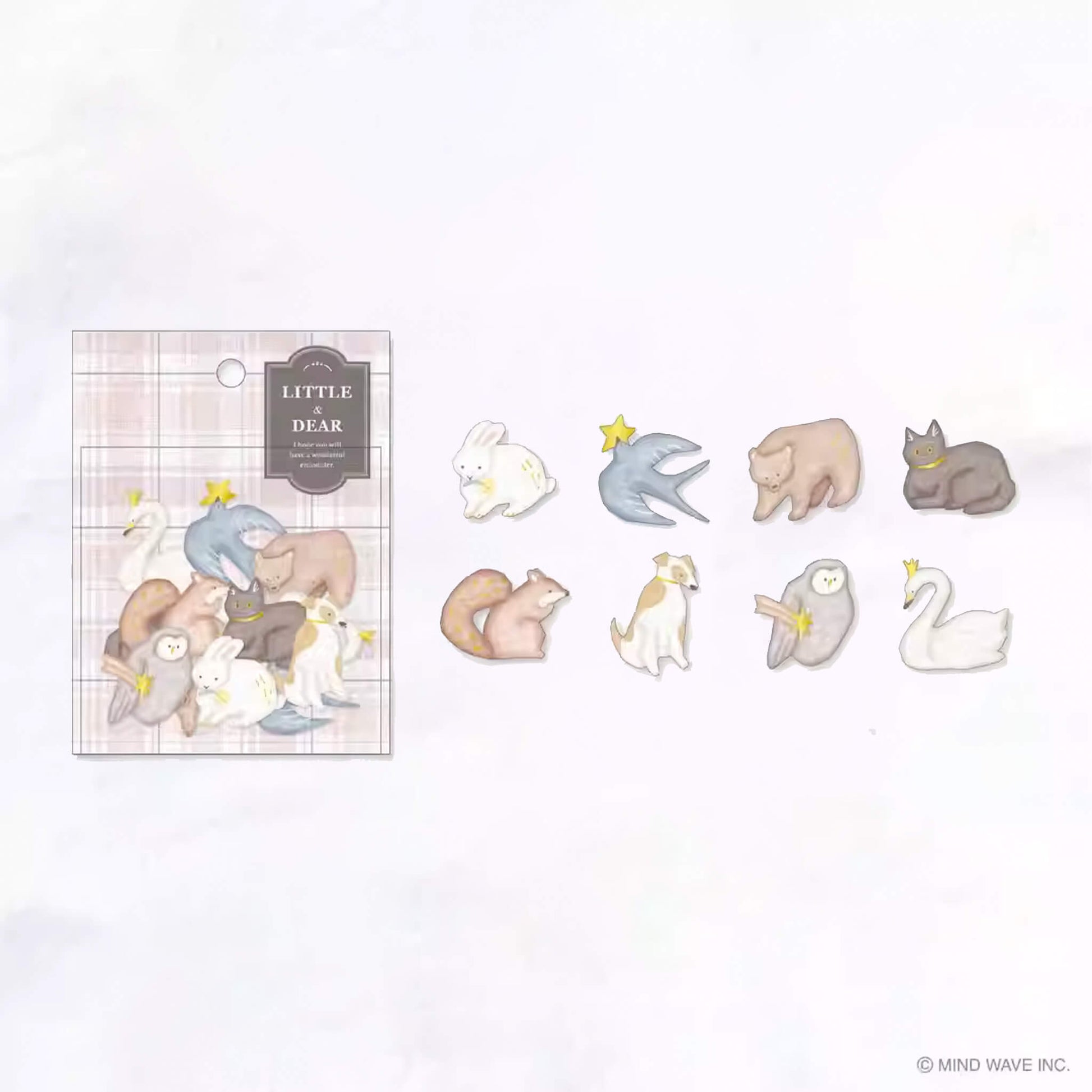 Mind Wave Little & Dear 3D Flake Sticker - Animal - Flake Stickers