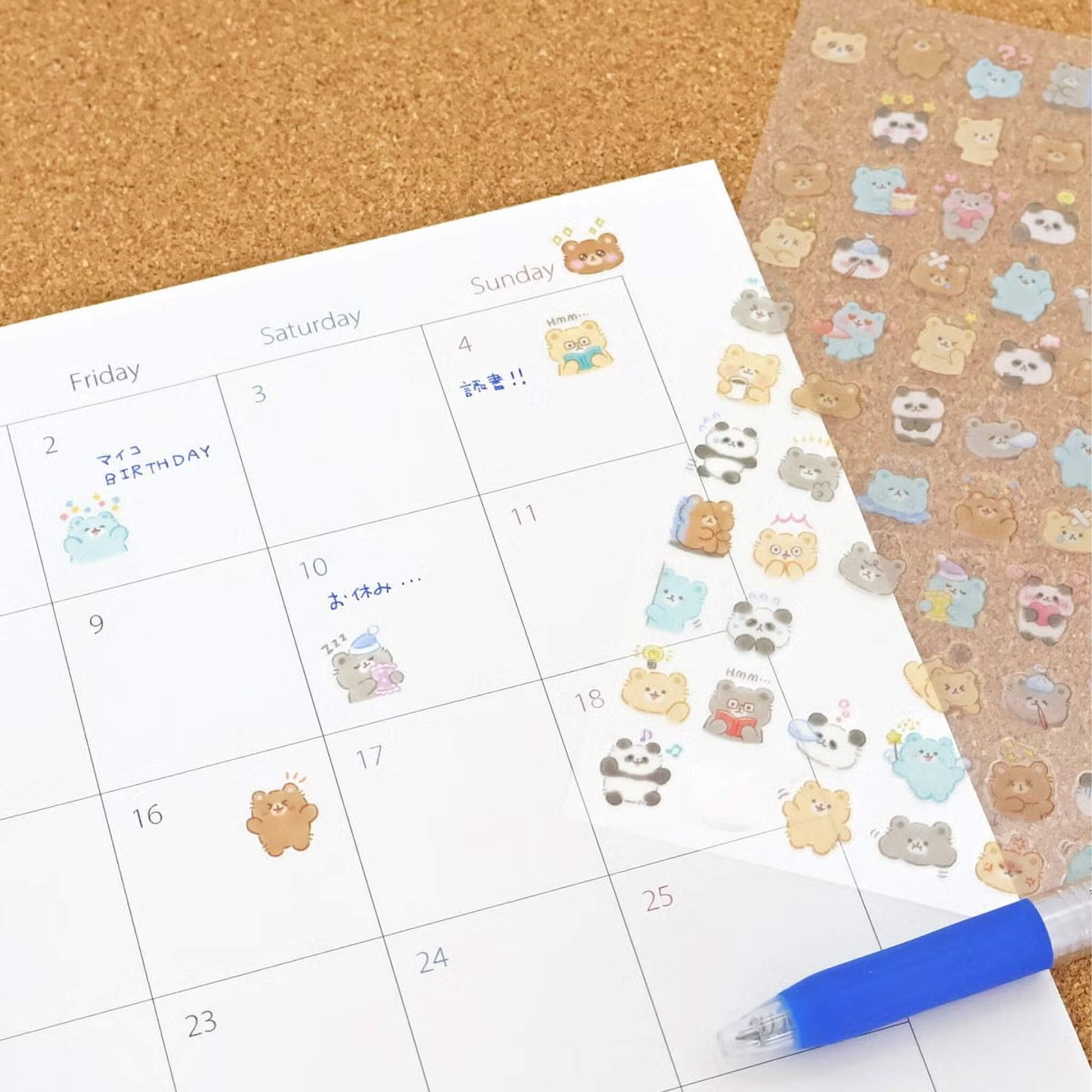 Mind Wave Mood Icon Sticker Sheet - Bear - Sticker Sheets