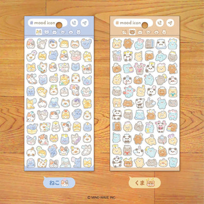 Mind Wave Mood Icon Sticker Sheet - Bear - Sticker Sheets