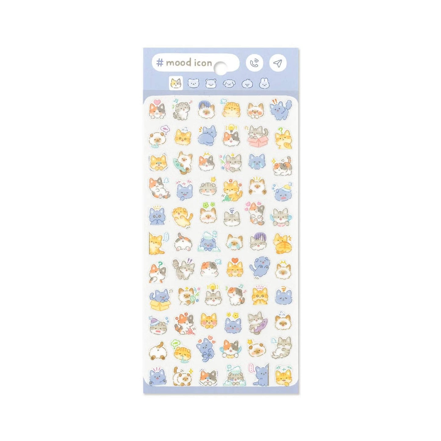 Mind Wave Mood Icon Sticker Sheet - Cat - Sticker Sheets