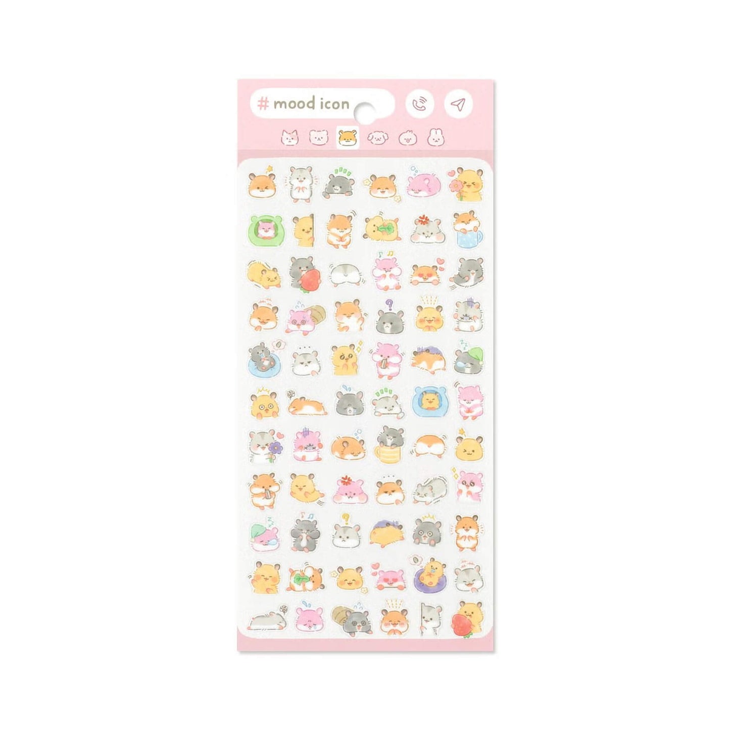 Mind Wave Mood Icon Sticker Sheet - Hamster - Sticker Sheets