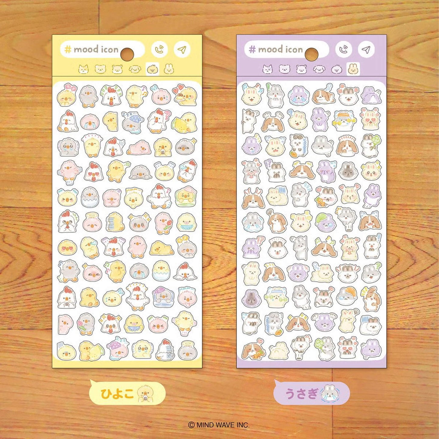Mind Wave Mood Icon Sticker Sheet - Rabbit - Sticker Sheets