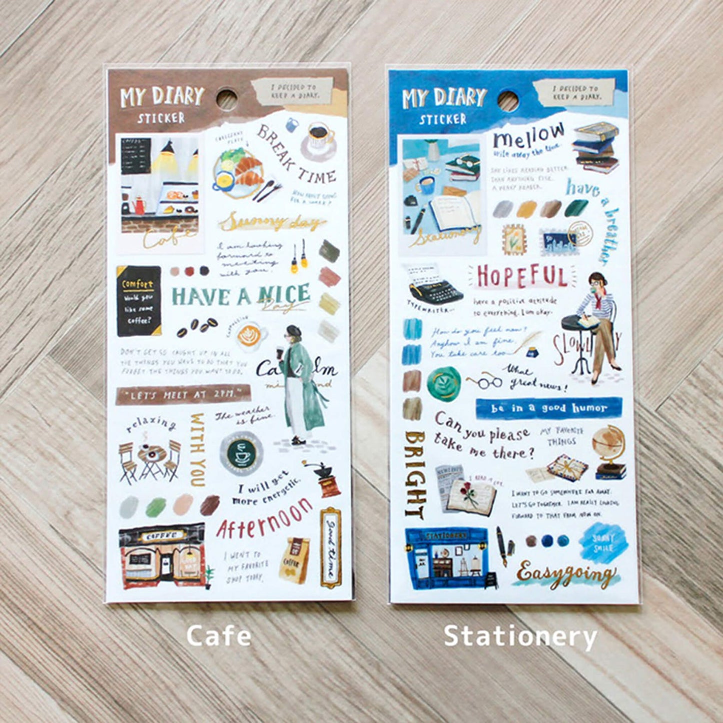 Mind Wave My Diary Series Sticker Sheet - Cafe - Sticker Sheets