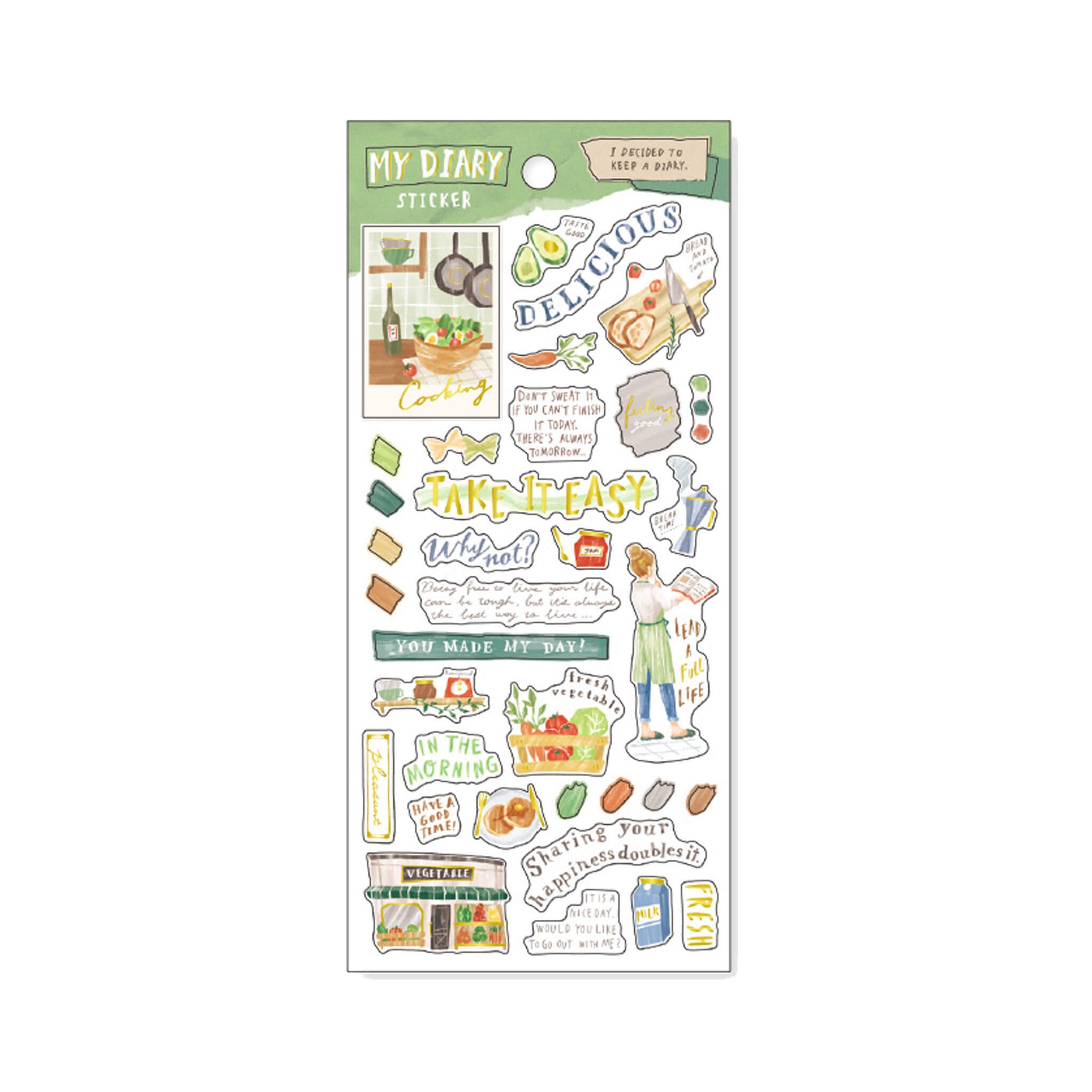 Mind Wave My Diary Series Sticker Sheet - Cooking - Sticker Sheets