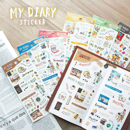 Mind Wave My Diary Series Sticker Sheet - Cooking - Sticker Sheets