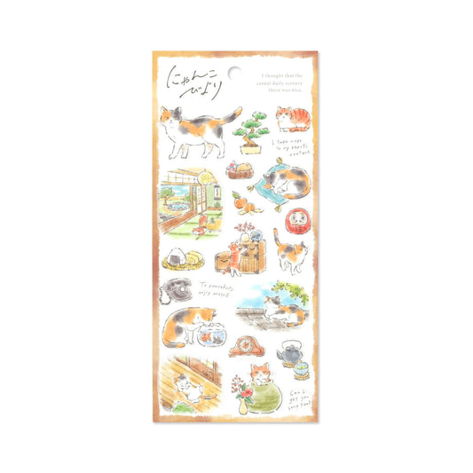 Mind Wave Nyan‌ko Biyori Sticker - Engawa - Sticker Sheets