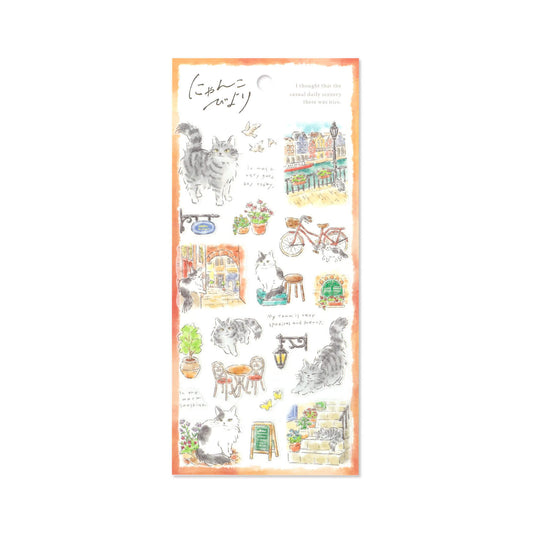 Mind Wave Nyan‌ko Biyori Sticker - Street Corner - Sticker Sheets
