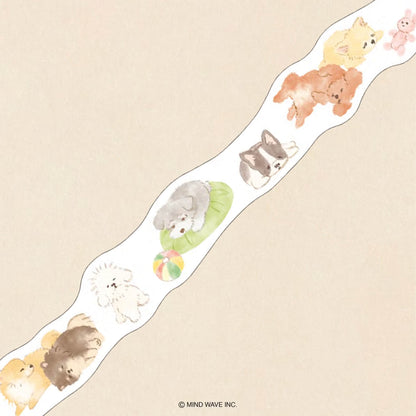Mind Wave Ohirune Family Die Cut Washi Tape - Inukai (Dog) - Washi Tapes