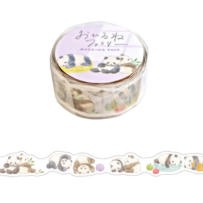 Mind Wave Ohirune Family Die Cut Washi Tape - Sasamura (Panda) - Washi Tapes