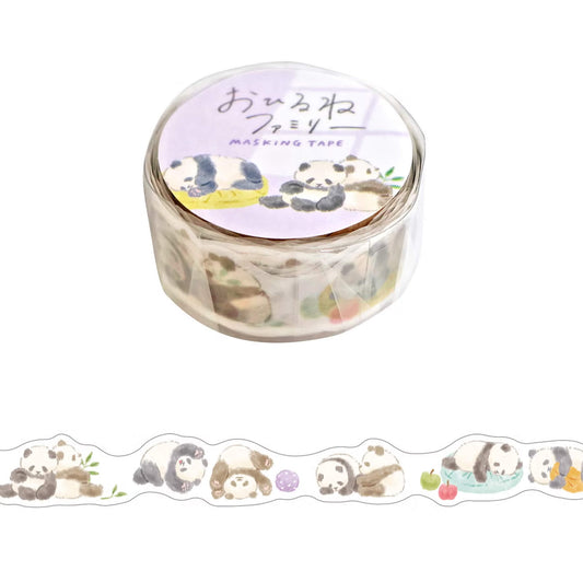 Mind Wave Ohirune Family Die Cut Washi Tape - Sasamura (Panda) - Washi Tapes
