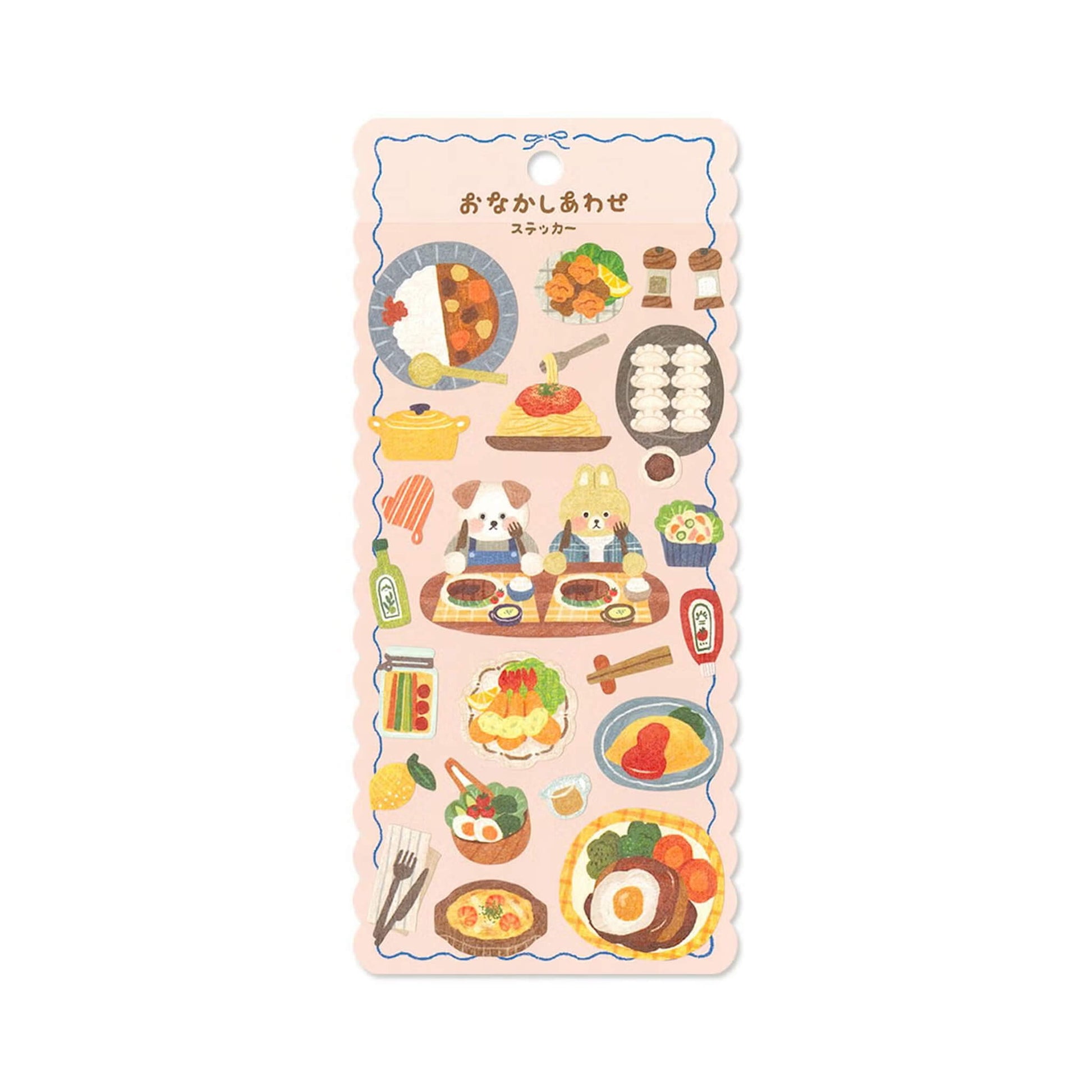 Mind Wave Onaka Shiawase Sticker Sheet - Harapeko Dinner - Sticker Sheets
