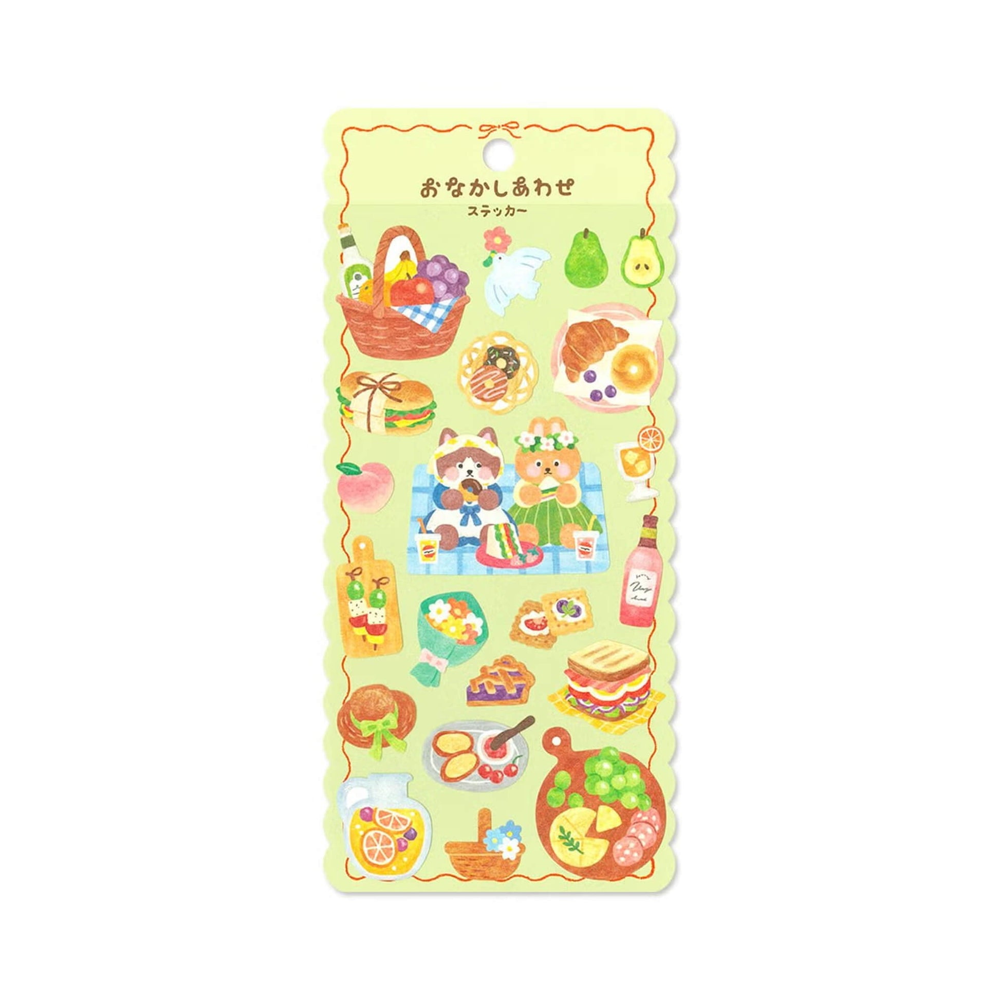 Mind Wave Onaka Shiawase Sticker Sheet - Kirakira Picnic - Sticker Sheets