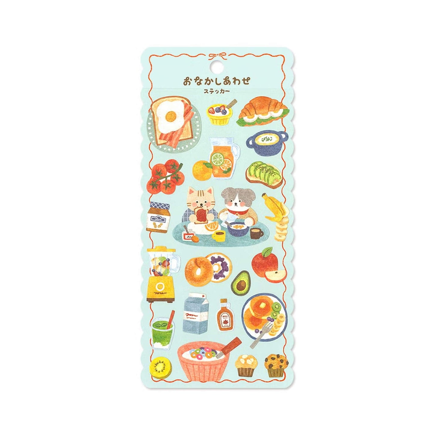 Mind Wave Onaka Shiawase Sticker Sheet - Pakupaku Breakfast - Sticker Sheets
