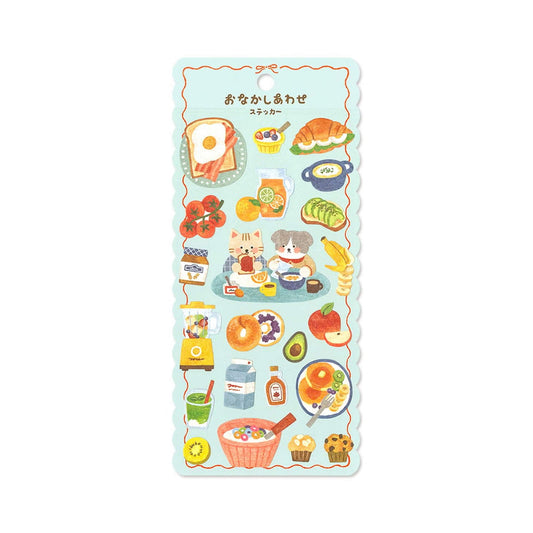 Mind Wave Onaka Shiawase Sticker Sheet - Pakupaku Breakfast - Sticker Sheets