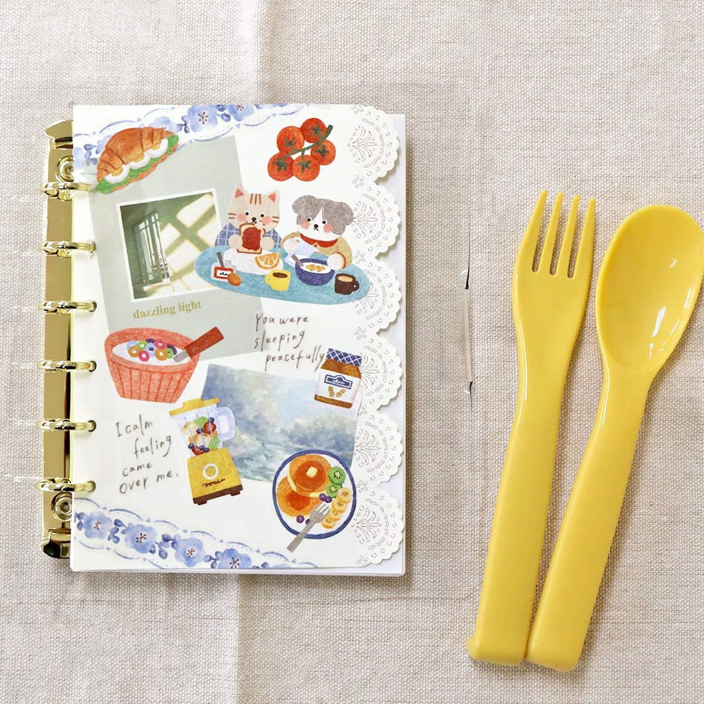 Mind Wave Onaka Shiawase Sticker Sheet - Pakupaku Breakfast - Sticker Sheets