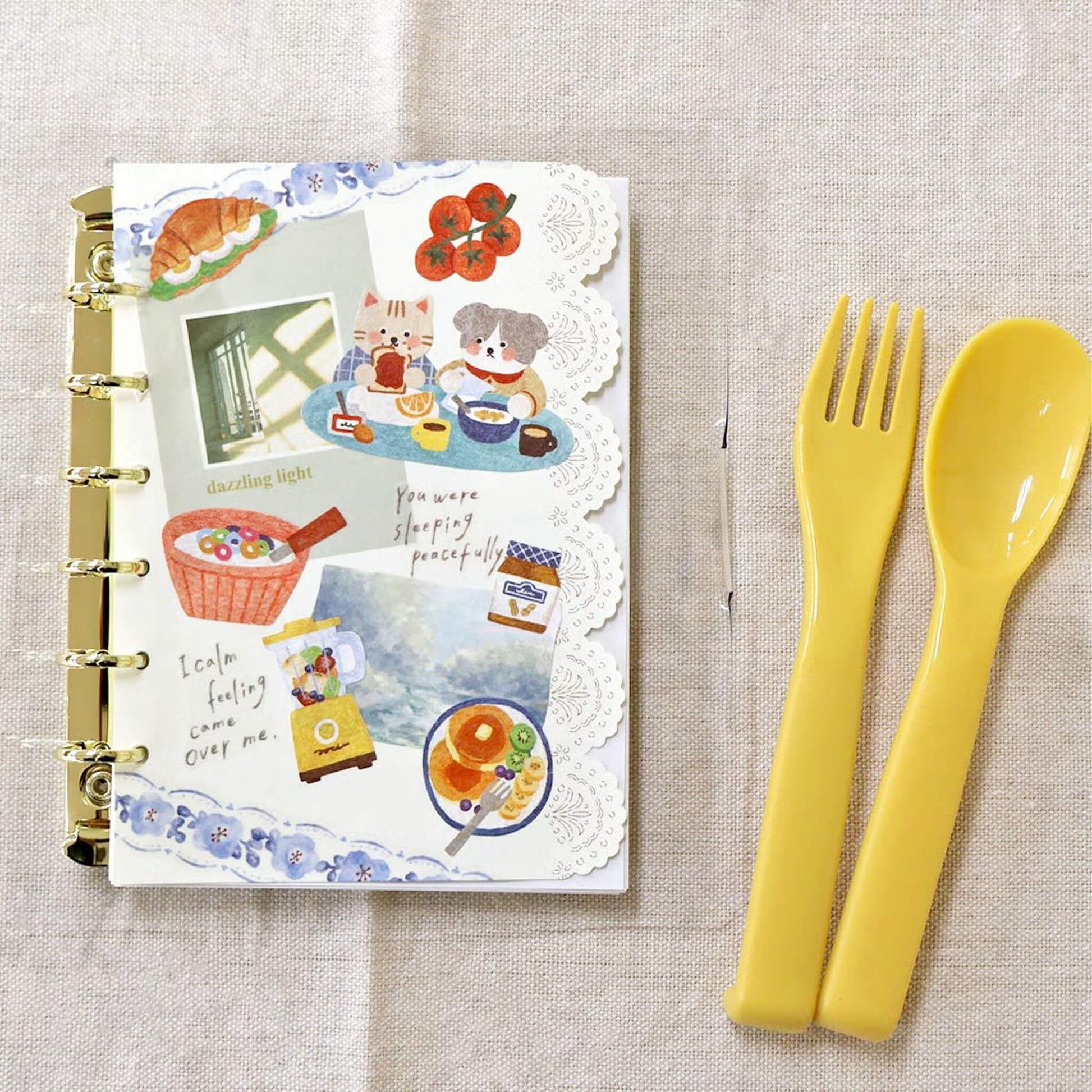Mind Wave Onaka Shiawase Sticker Sheet - Pakupaku Breakfast - Sticker Sheets