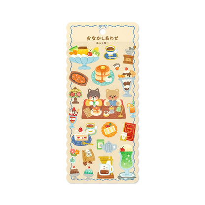 Mind Wave Onaka Shiawase Sticker Sheet - Retro Kissaten - Sticker Sheets