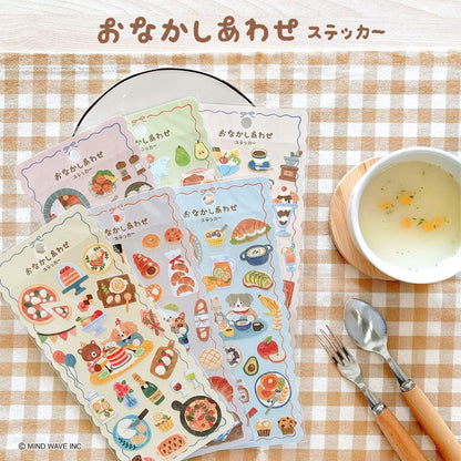 Mind Wave Onaka Shiawase Sticker Sheet - Retro Kissaten - Sticker Sheets