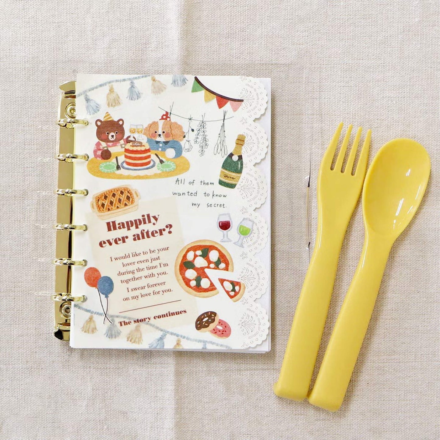 Mind Wave Onaka Shiawase Sticker Sheet - Runrun Party - Sticker Sheets