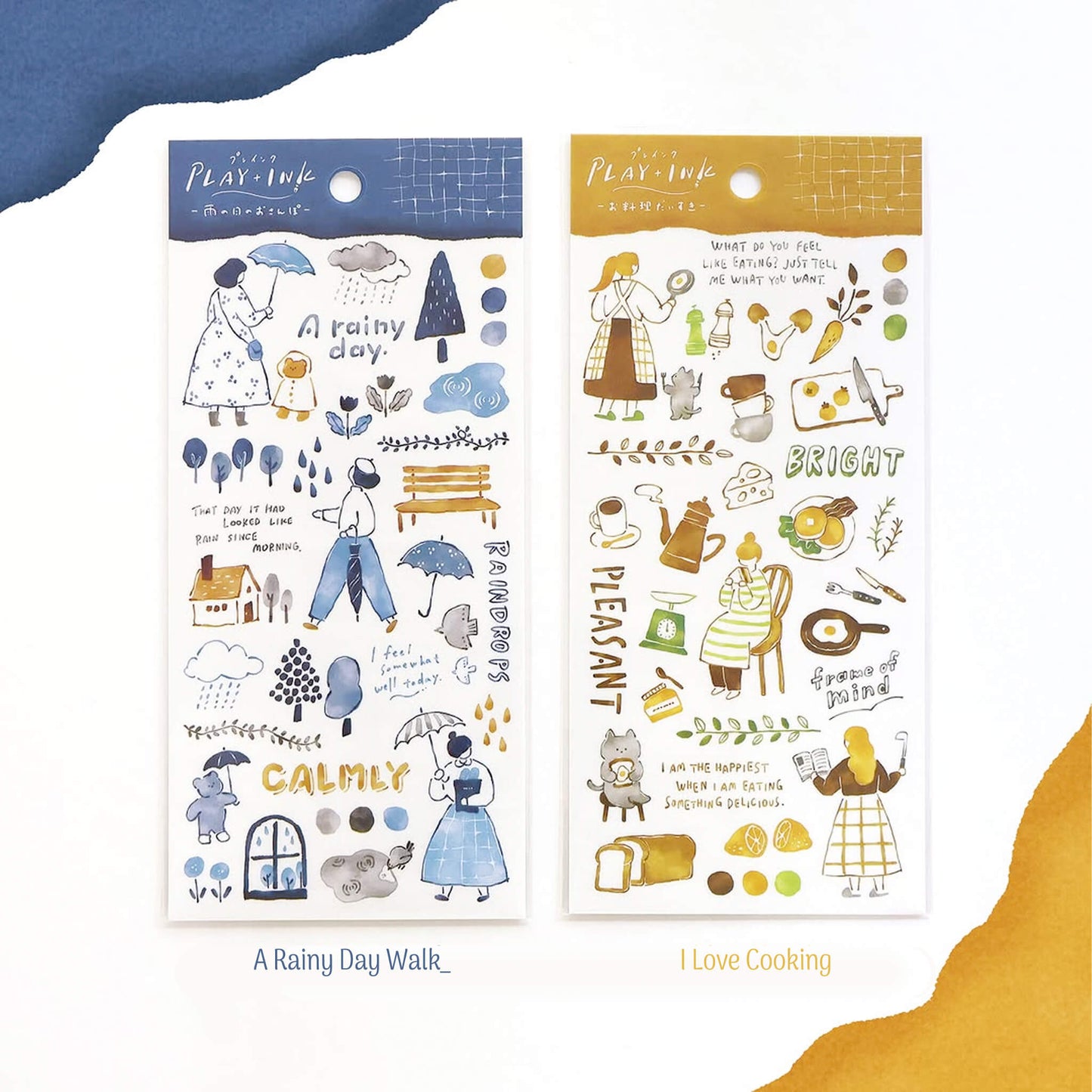 Mind Wave Play + Ink Sticker - A Rainy Day Walk - Sticker Sheets