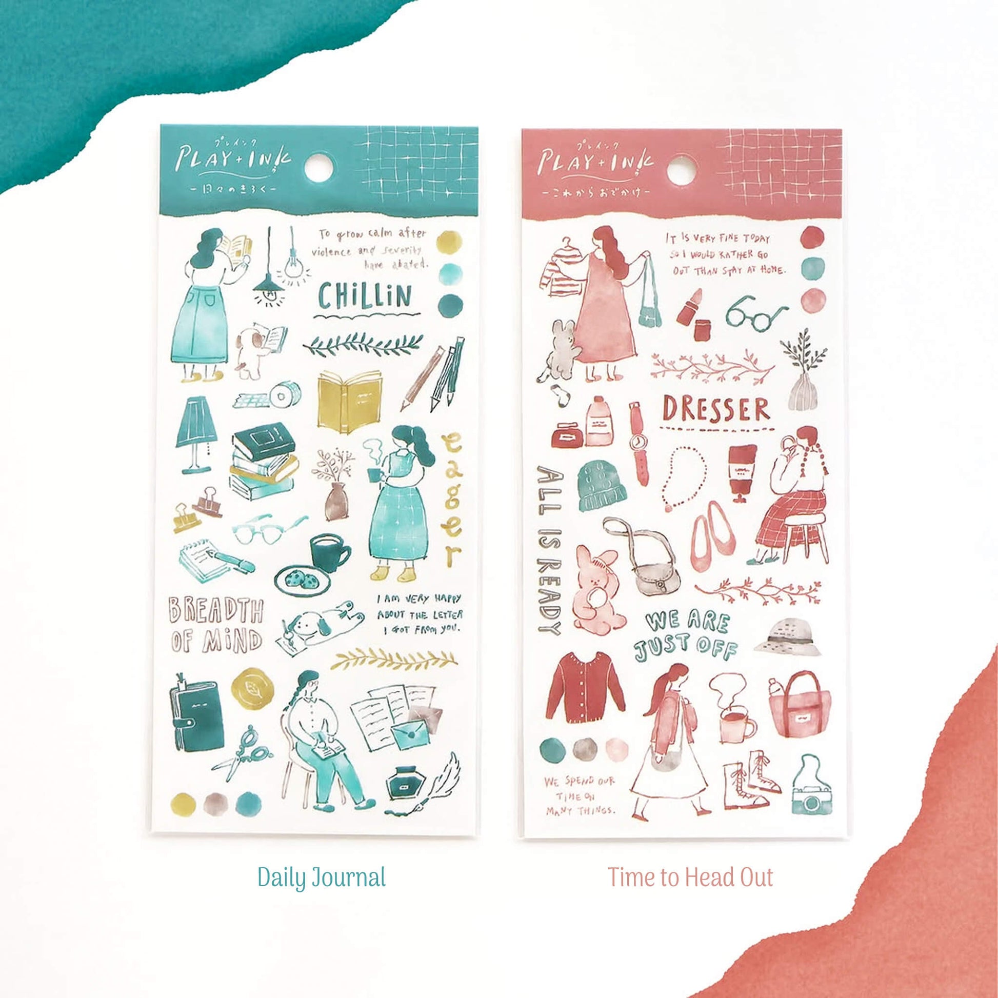 Mind Wave Play + Ink Sticker - A Rainy Day Walk - Sticker Sheets