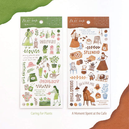 Mind Wave Play + Ink Sticker - Caring for Plants - Sticker Sheets