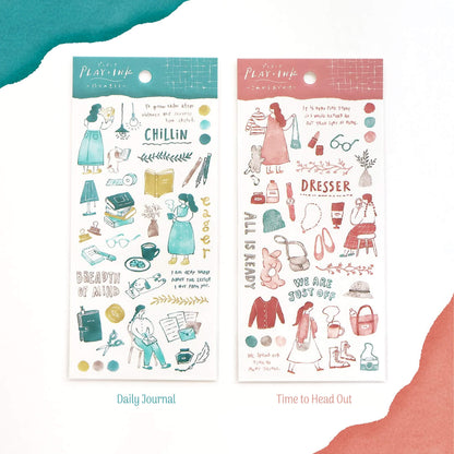 Mind Wave Play + Ink Sticker - Daily Journal - Sticker Sheets