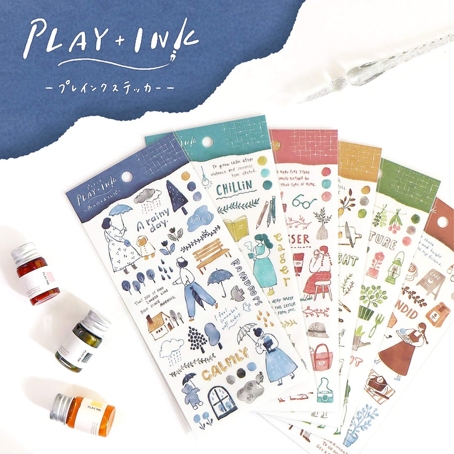 Mind Wave Play + Ink Sticker - Daily Journal - Sticker Sheets