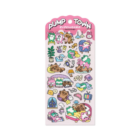 Mind Wave Pump Town Sticker - Sleepy Trio - Sticker Sheets