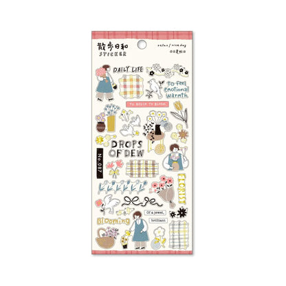Mind Wave Relax / Nice Day Sticker - Flower Shop - Sticker Sheets