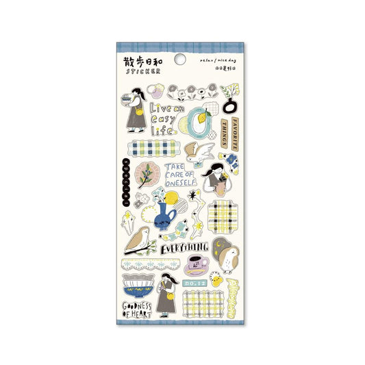Mind Wave Relax / Nice Day Sticker - Pottery Shop - Sticker Sheets