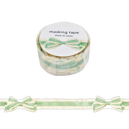 Mind Wave Ribbon Series Die Cut Washi Tape - Frill Green - Washi Tapes