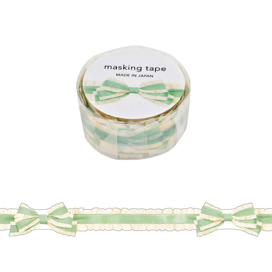 Mind Wave Ribbon Series Die Cut Washi Tape - Frill Green - Washi Tapes