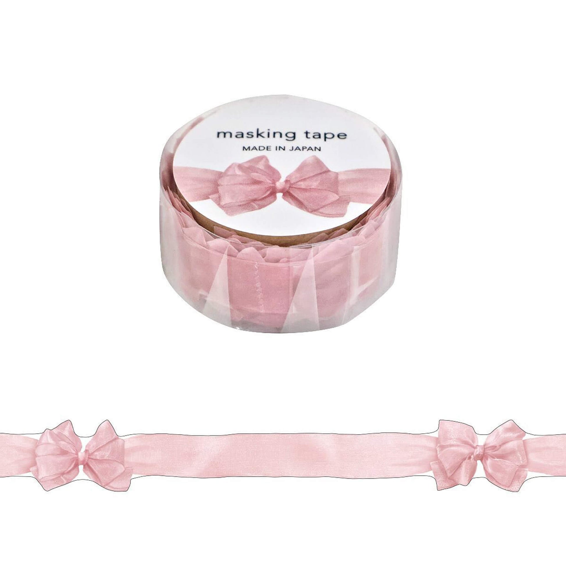Mind Wave Ribbon Series Die Cut Washi Tape - Organza Pink - Washi Tapes