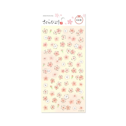 Mind Wave Sakura Biyori Sticker Sheet - Tiny Cherry Blossom - Sticker Sheets