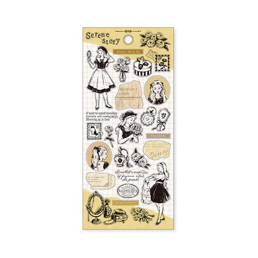 Mind Wave Serene Story Sticker - Zinnia's Dress Up - Sticker Sheets