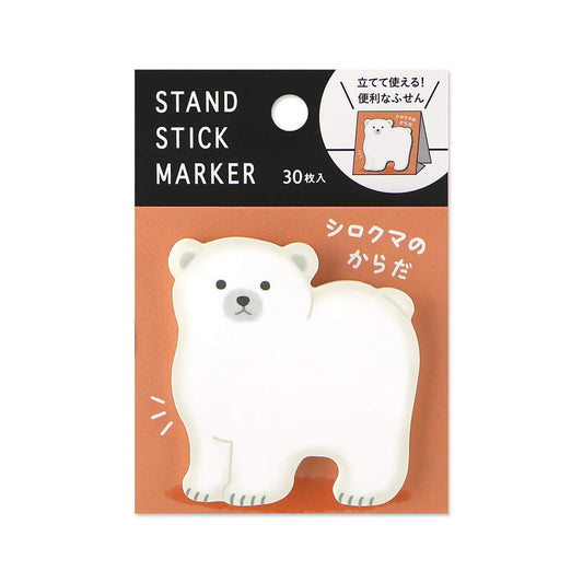 Mind Wave Stand Stick Marker - Polar Bear - Sticky Notes