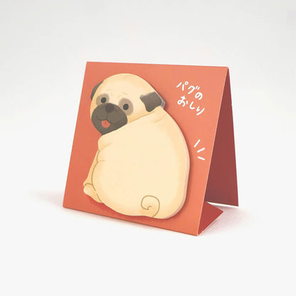 Mind Wave Stand Stick Marker - Pug Bottom - Sticky Notes