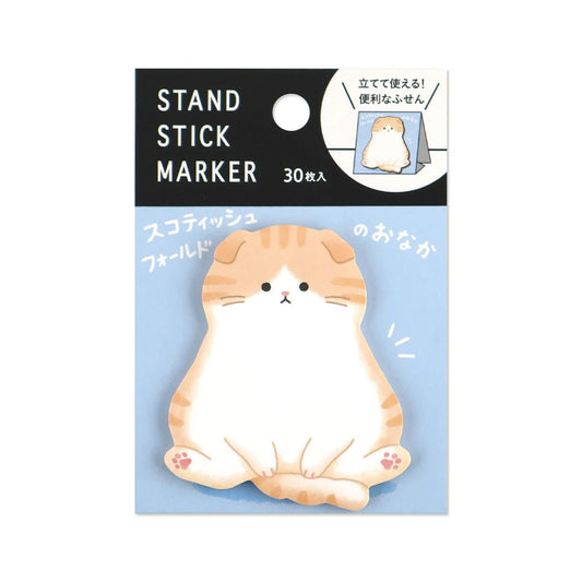 Mind Wave Stand Stick Marker - Scottish Fold Belly - Sticky Notes