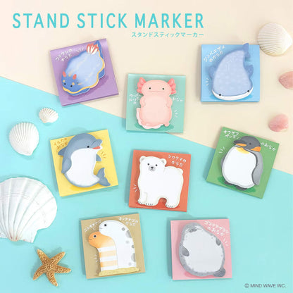 Mind Wave Stand Stick Marker - Spotted Seal - Sticky Notes