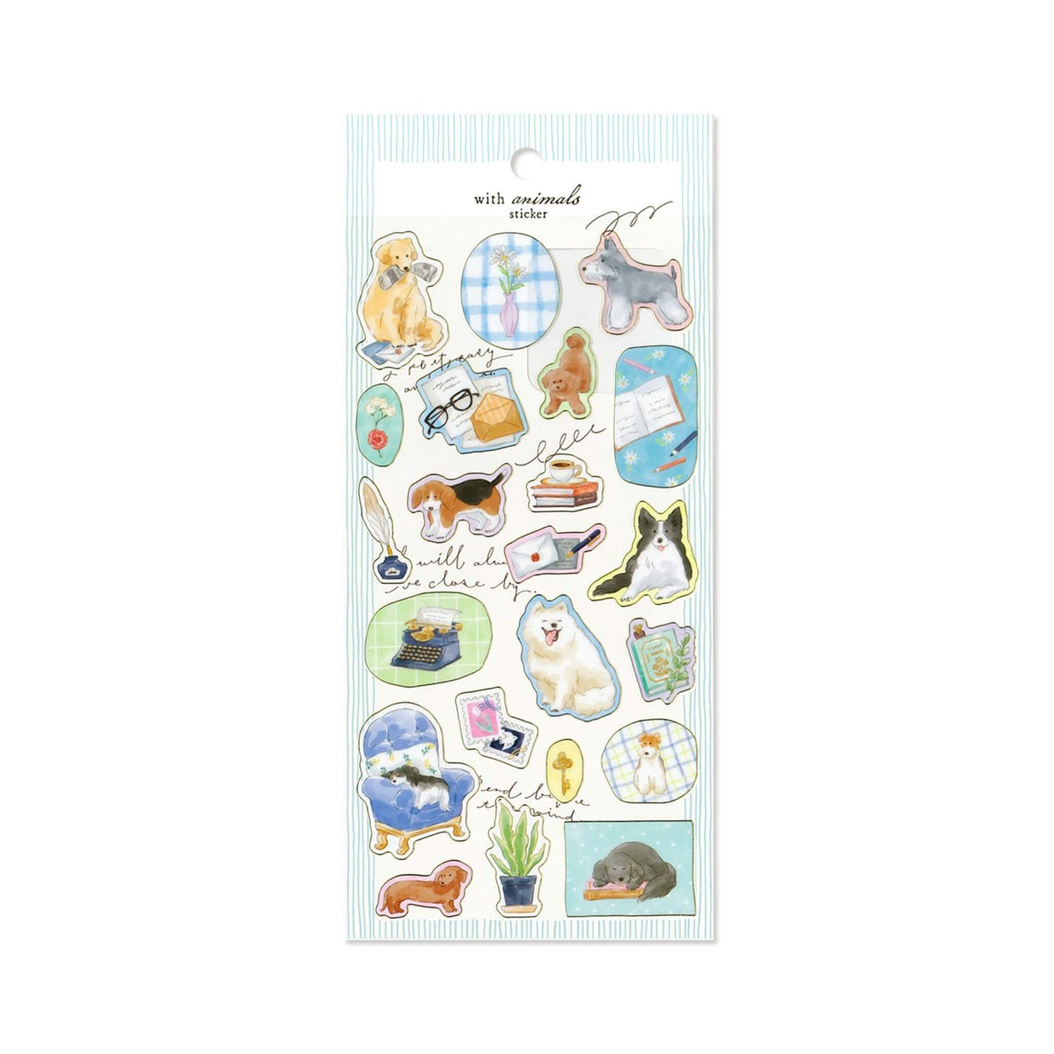 Mind Wave With Animal Sticker - Dog - Sticker Sheets