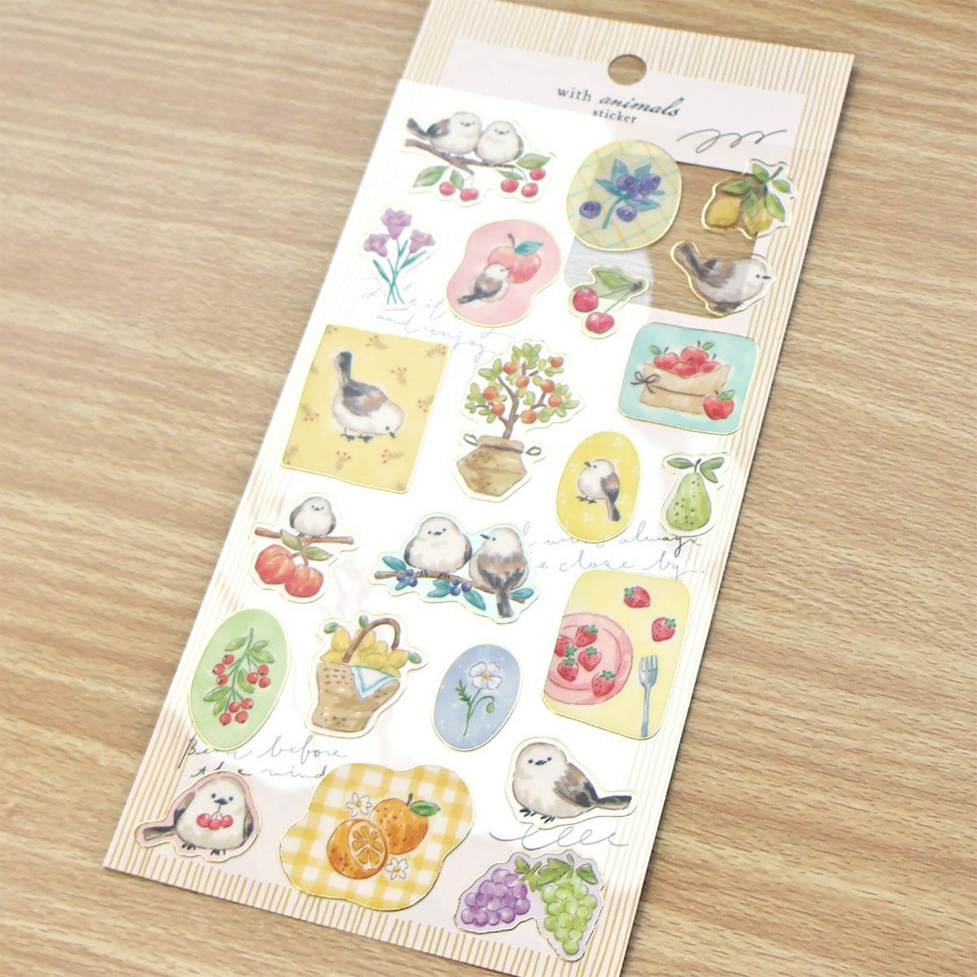 Mind Wave With Animal Sticker - Shimaenaga - Sticker Sheets