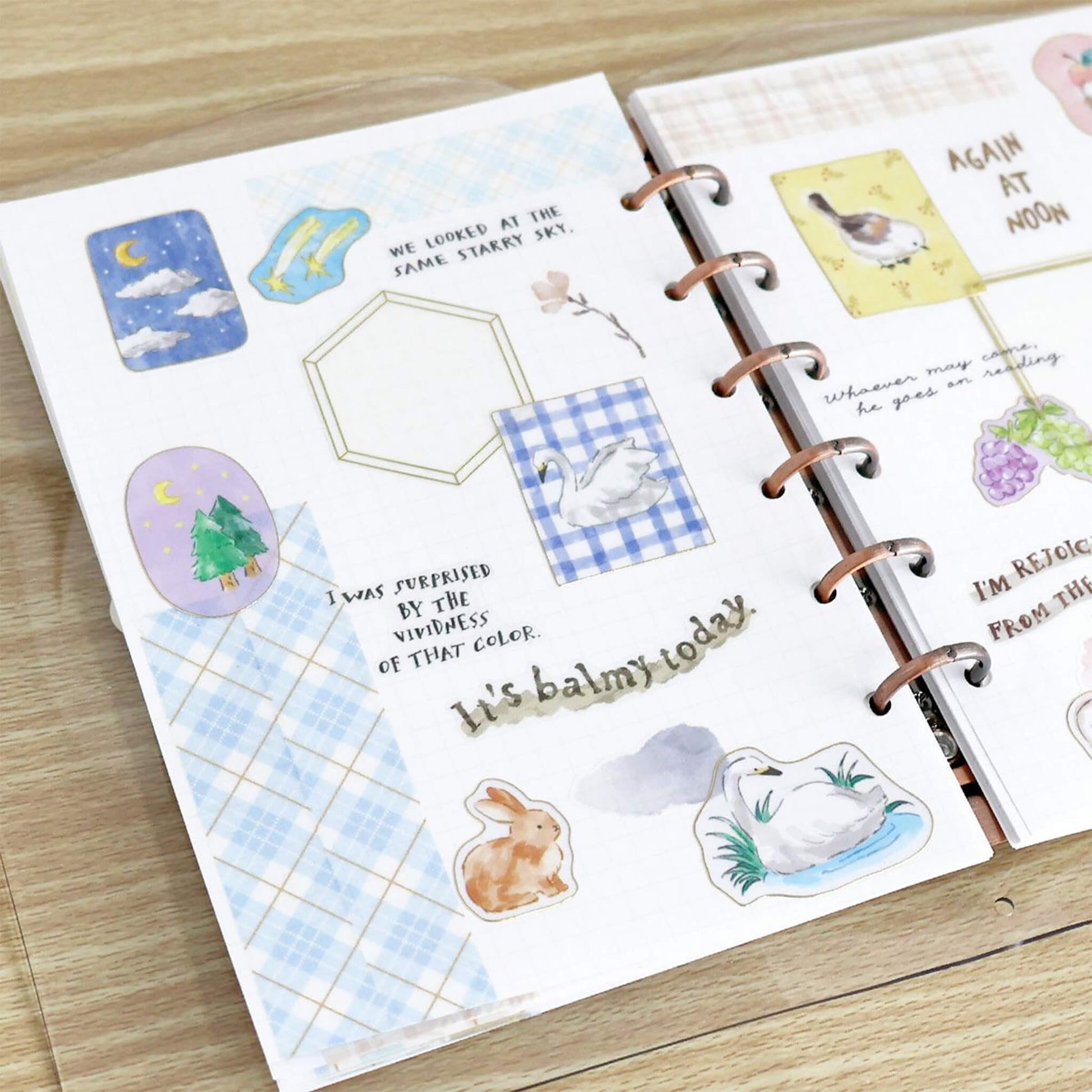 Mind Wave With Animal Sticker - Swan - Sticker Sheets