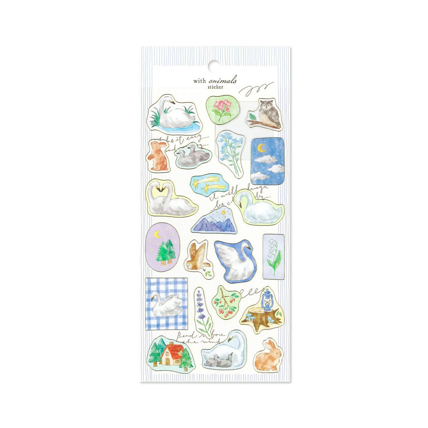 Mind Wave With Animal Sticker - Swan - Sticker Sheets