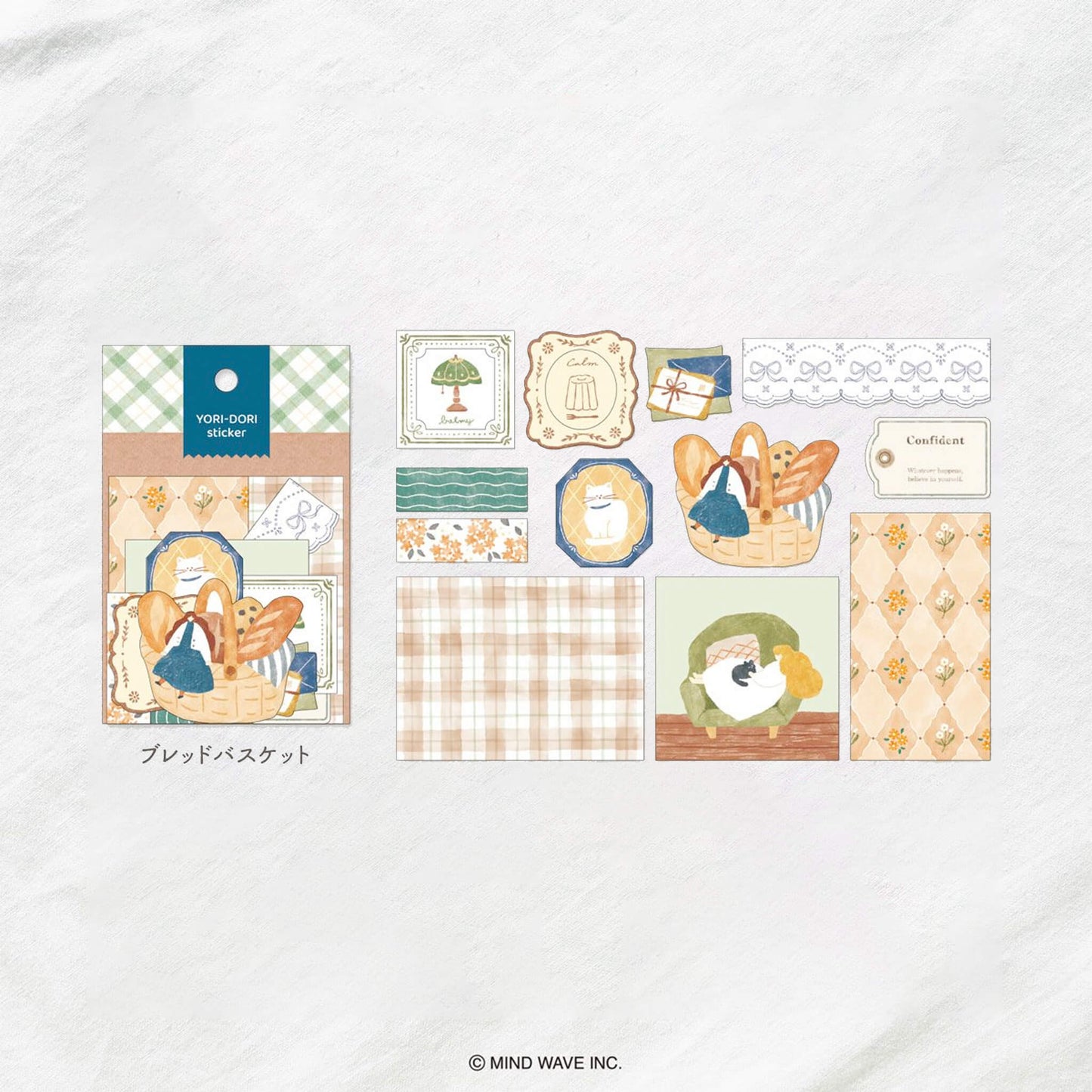 Mind Wave Yori - Dori Flake Sticker - Bread Basket - Flake Stickers