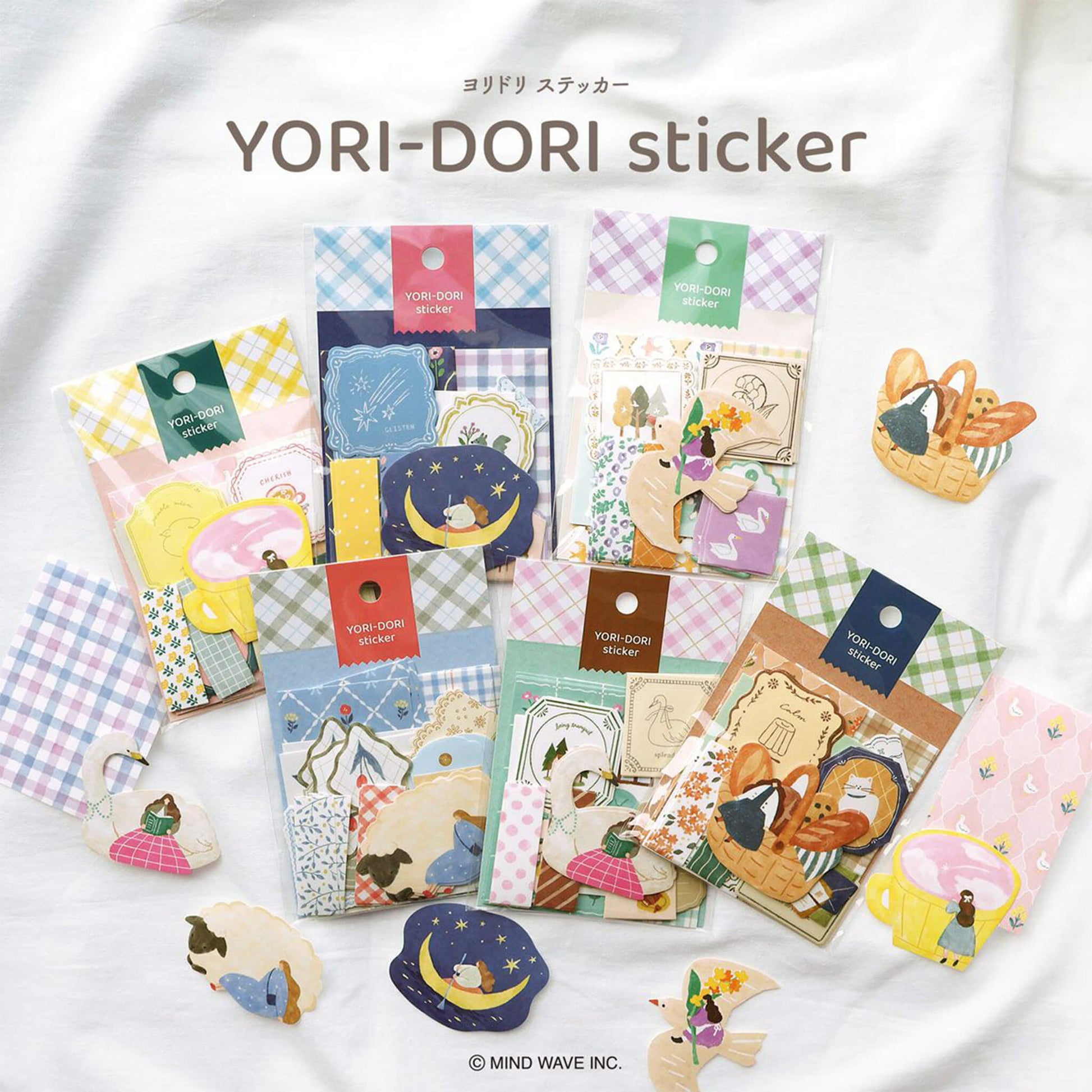 Mind Wave Yori - Dori Flake Sticker - Riding on the Back of a Bird - Flake Stickers