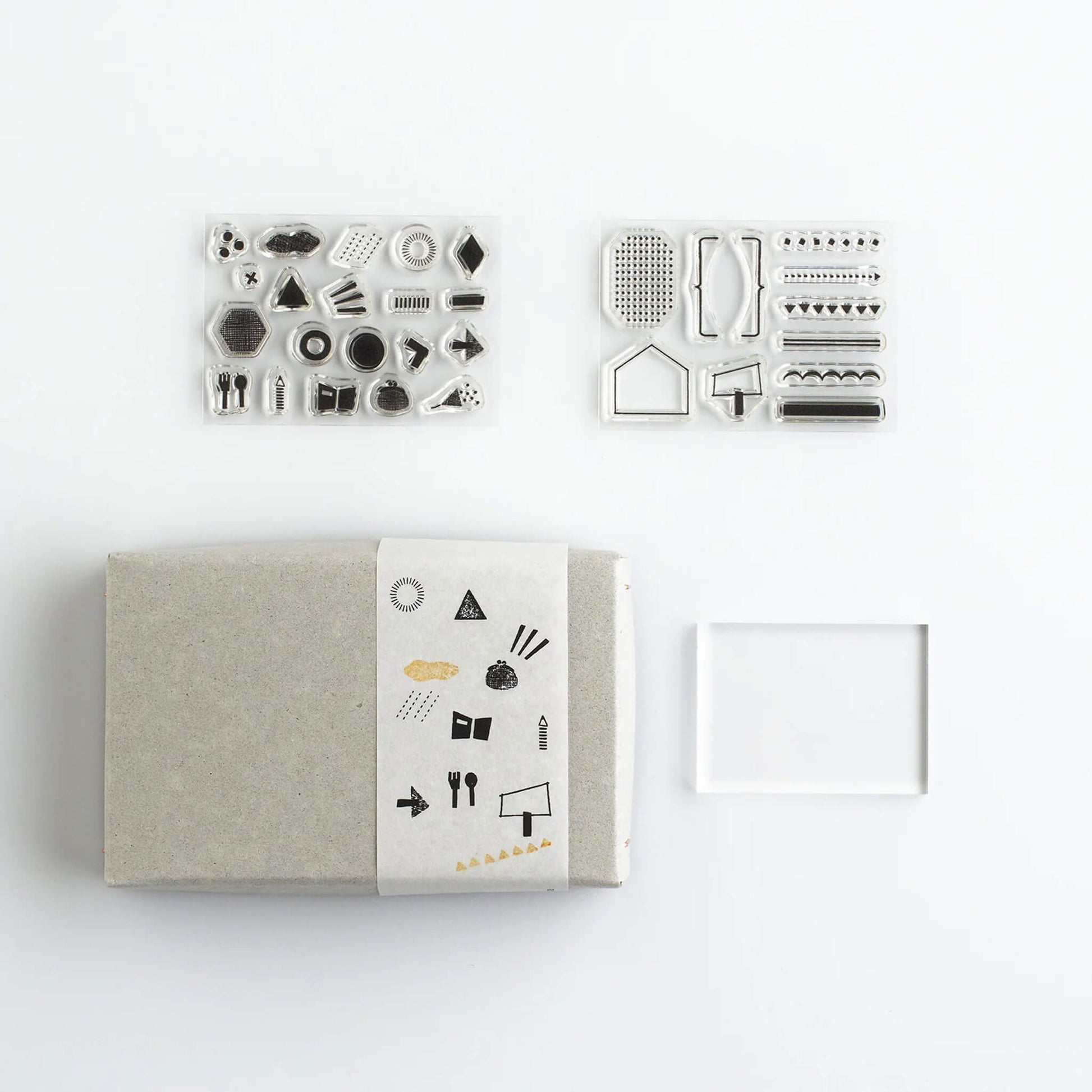 Mizushima JIZAI Clear Stamp Box - Techo Set Rough - Clear Stamps