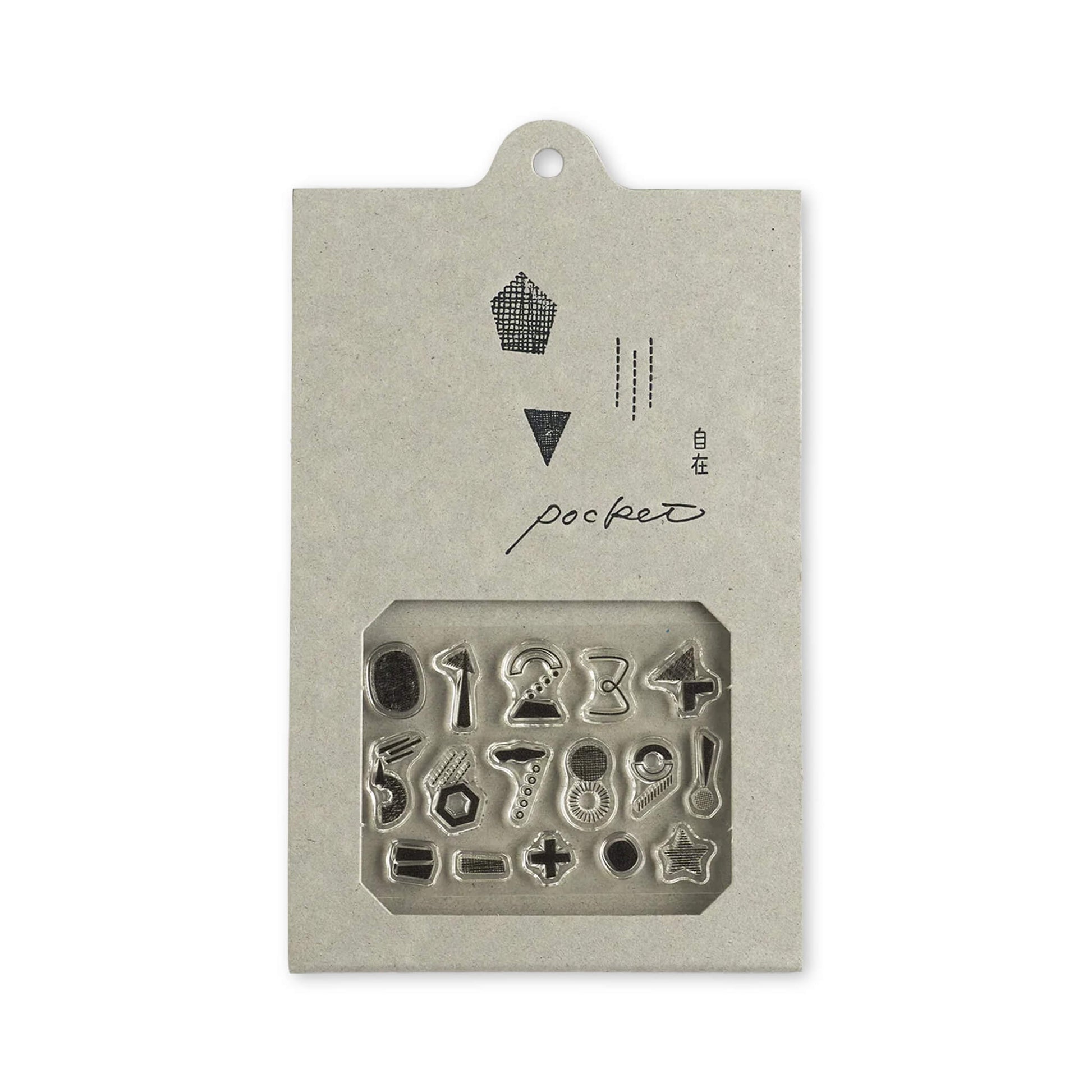Mizushima JIZAI Clear Stamp Pocket - Number 01 - Clear Stamps