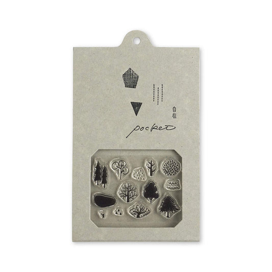 Mizushima JIZAI Clear Stamp Pocket - Tree 02 - Clear Stamps