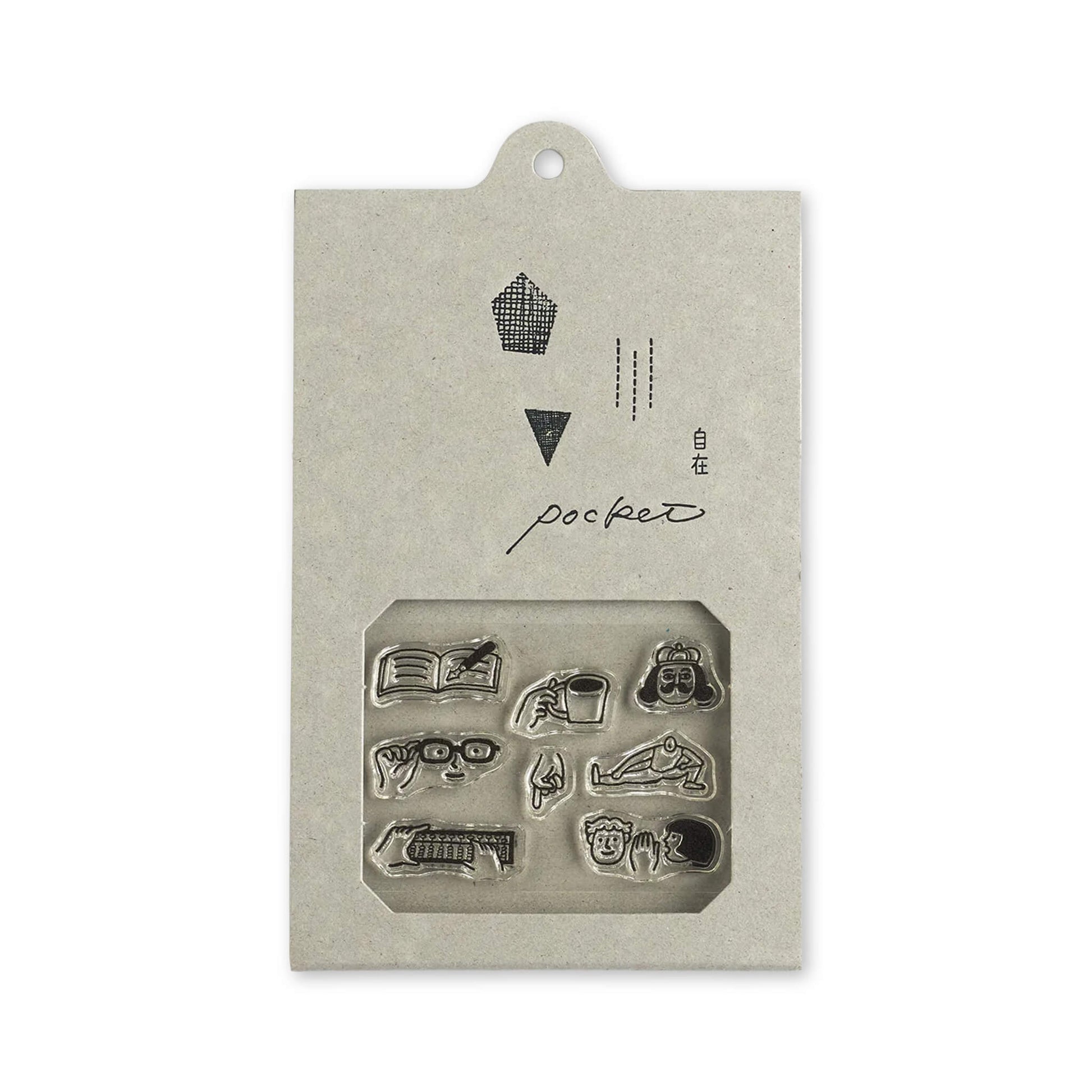 Mizushima JIZAI Clear Stamp Pocket - Work - Clear Stamps